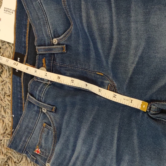 Hudson Midrise Ankle Natalie Super Skinny Blue Jeans New Women's 24 Stretch - Picture 9 of 10